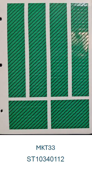 Sterimark MKT033 Marcador Instrumental Listrado Preto/Verde 134 Tiras