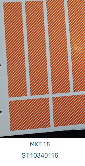 Sterimark MKT018 Marcador Instrumental Listrado Branco/Laranja 134 Tiras