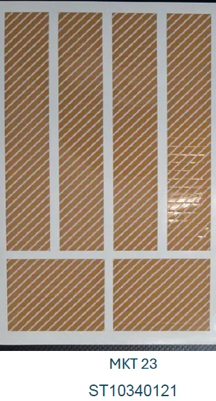 Sterimark MKT023 Marcador Instrumental Listrado Branco/Marrom 134 Tiras